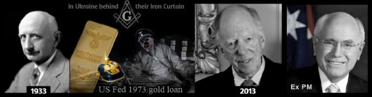 NAZI GOLD Ukraine (Prussian Helmet) Black Rothschild Iron Curtain ODD SIZE Howard 730